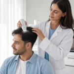 ¿A qué edad se puede hacer un injerto capilar? Valoración capilar con tricoscopia digital a un paciente joven en Clínica Frontela Huelva
