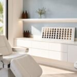 ¿Cuándo me puedo teñir el pelo después de un injerto capilar? Sala de valoración premium en Clínica Frontela Huelva con paleta de coloración capilar profesional para el postoperatorio del trasplante